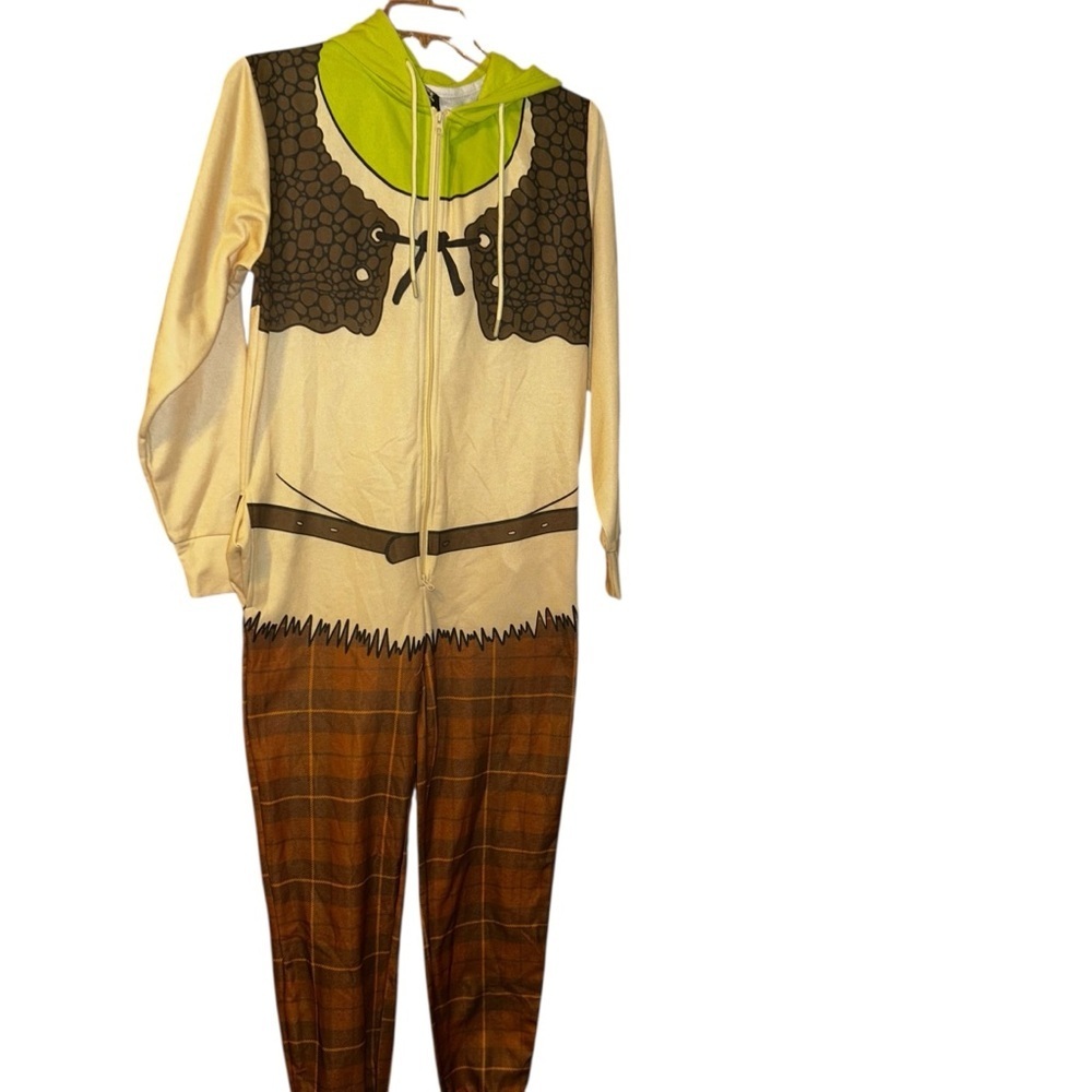 NWOT Shrek Union Suit Costume One Piece Pajama Outfit men small s
